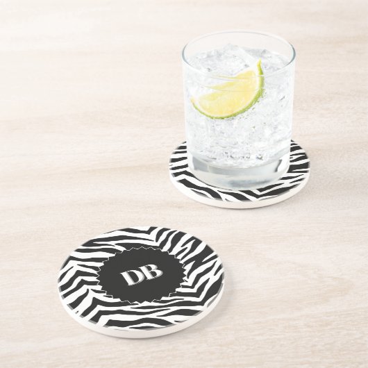 Zebra Print Drink Untersetzer (Seite)
