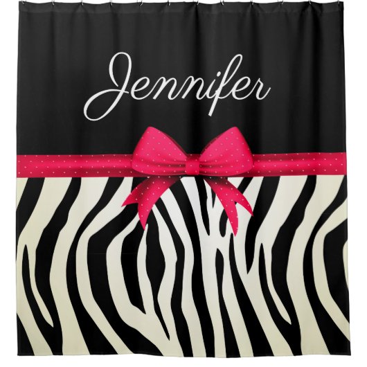 Zebra Print Duschvorhang (Vorderseite)