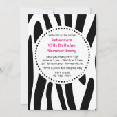 Zebra Print Einladung (Vorderseite)