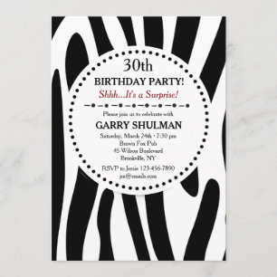 Zebra Print Einladung