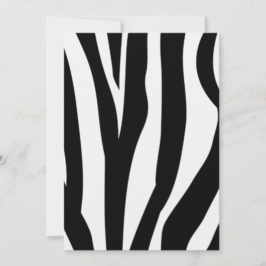 Zebra Print Einladungen (Vorderseite)