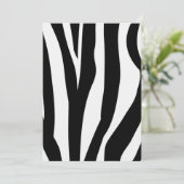 Zebra Print Einladungen (Stehend Vorderseite)