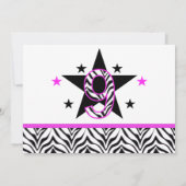 Zebra Print: Einladungen zur Geburtstagspartei (Rückseite)