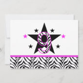 Zebra Print: Einladungen zur Geburtstagspartei (Rückseite)