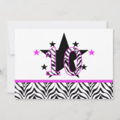 Zebra Print: Einladungen zur Geburtstagspartei (Rückseite)