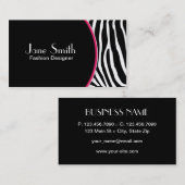 Zebra Print Elegant Stilvoll Modernes, Berufliches Visitenkarte (Vorne/Hinten)