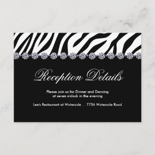 Zebra Print Empfang Cards Begleitkarte
