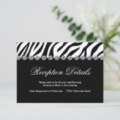Zebra Print Empfang Cards Begleitkarte (Stehend Vorderseite)