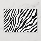 Zebra Print Empfang Cards Begleitkarte (Rückseite)