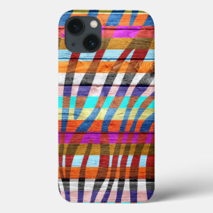 Zebra Print Farbenes Holz Vintag Case-Mate iPhone Hülle