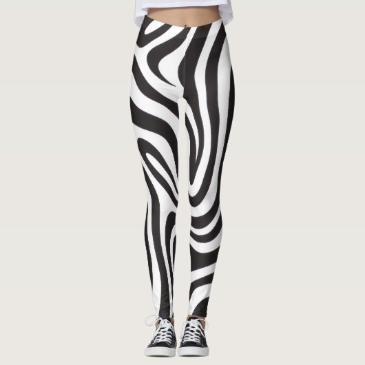 Zebra Print Fashion Leggings (Vorderseite)