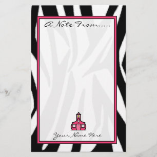 Zebra Print Fashion Teacher Stationierung Briefpapier