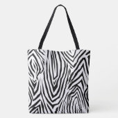 Zebra Print Floral Design Tasche Proverbs 3:5-6 (Rückseite)