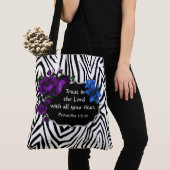 Zebra Print Floral Design Tasche Proverbs 3:5-6 (Von Nahem)