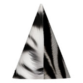 Zebra Print Fur Partyhütchen (Rückseite)