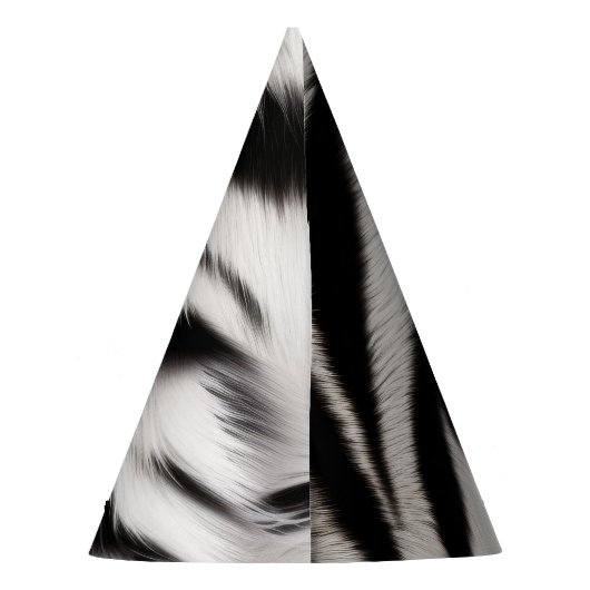 Zebra Print Fur Partyhütchen (Rückseite)