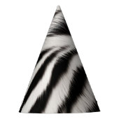 Zebra Print Fur Partyhütchen (Vorderseite)