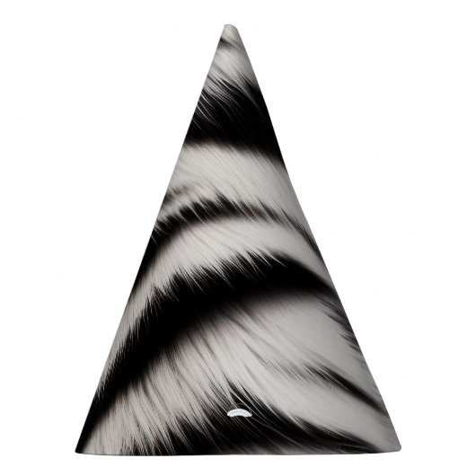 Zebra Print Fur Partyhütchen (Rechts)