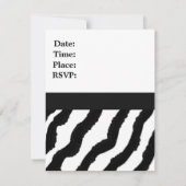 Zebra Print Geburtstagseinladung Einladung (Rückseite)