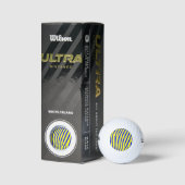 Zebra Print (Gelb & Blau) Golfball (Verpackungen)