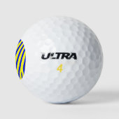 Zebra Print (Gelb & Blau) Golfball (Logo)