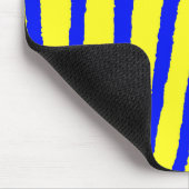 Zebra Print (Gelb & Blau) Mousepad (Ecke)
