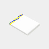 Zebra Print (Gelb & Blau) Post-it Klebezettel (angewinkelt)