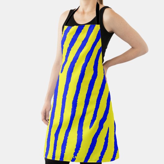 Zebra Print (Gelb & Blau) Schürze (InSitu)
