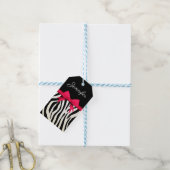Zebra Print Geschenkanhänger (Mit Garn)