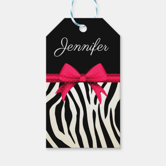 Zebra Print Geschenkanhänger (Vorderseite)
