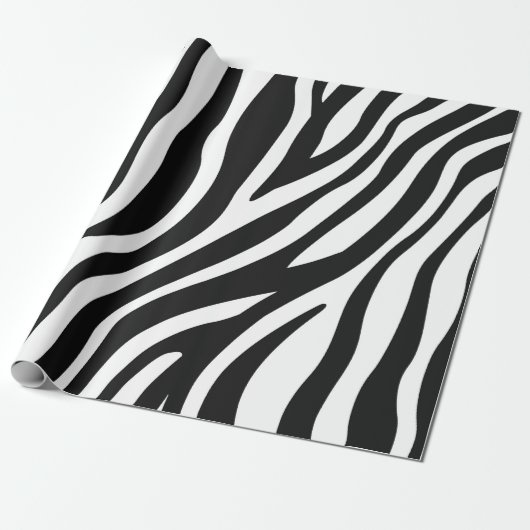 Zebra Print Geschenkpapier (Ungerollt)