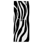 Zebra Print Geschenktüte Für Weinflaschen (Vorderseite)