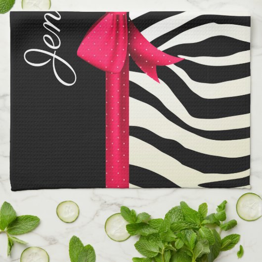 Zebra Print Geschirrtuch (Gefaltet)