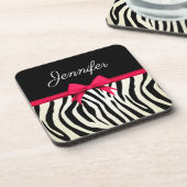 Zebra Print Getränkeuntersetzer (Linke Seite)
