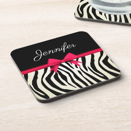 Zebra Print Getränkeuntersetzer (Linke Seite)