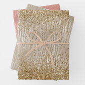 Zebra Print Glam Gold Geschenkpapier Set (Beispiel)