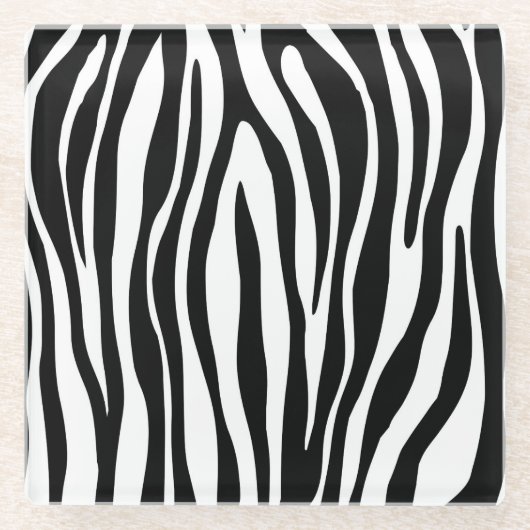 Zebra Print Glasuntersetzer (Vorderseite)