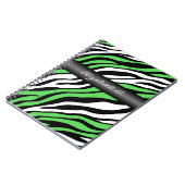 Zebra Print Green Mix Personalisiertes Notebook Notizblock (Linke Seite)