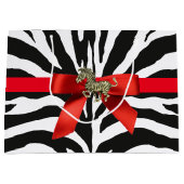 Zebra Print Große Geschenktüte (Vorderseite)