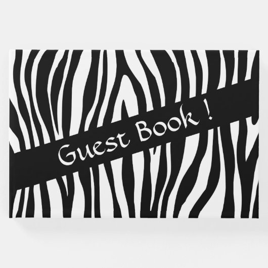 Zebra Print Guest Book Gästebuch (Vorderseite)