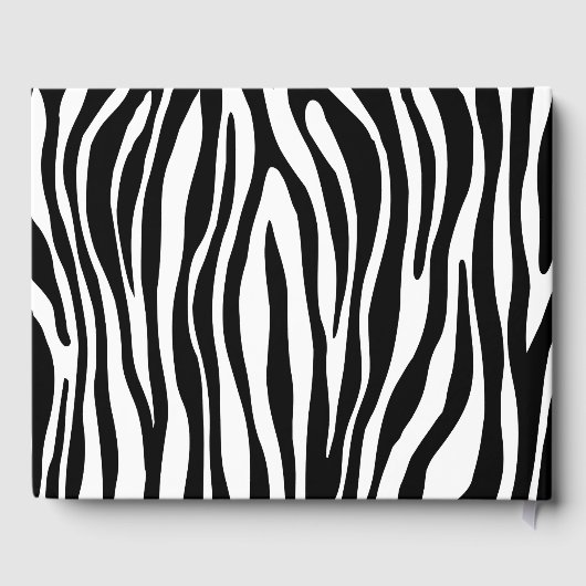 Zebra Print Guest Book Gästebuch (Rückseite)