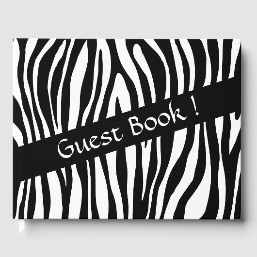 Zebra Print Guest Book Gästebuch (Vorderseite)