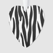 Zebra Print Heart Ornament (Vorderseite)