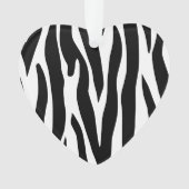 Zebra Print Heart Ornament (Vorderseite)