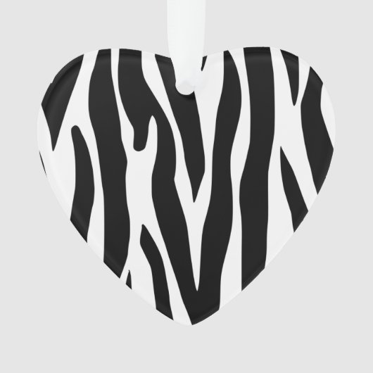 Zebra Print Heart Ornament (Vorderseite)