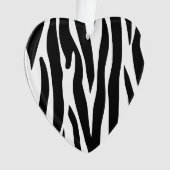 Zebra Print Heart Ornament (Vorderseite)