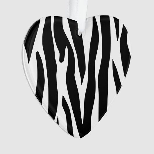 Zebra Print Heart Ornament (Vorderseite)
