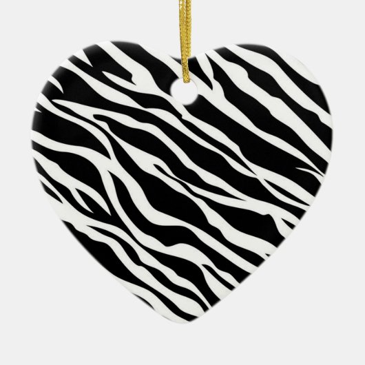 Zebra Print Heart Ornament (Vorne)