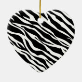 Zebra Print Heart Ornament (Hinten)
