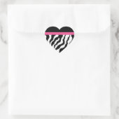 Zebra Print Heart Stickers (Tasche)